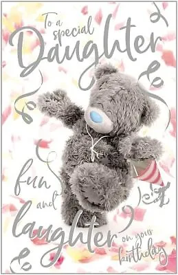 Me To You Bear 3D Holographic Special Daughter Birthday Card • £4.99