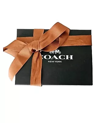 Coach Small Black Magnetic Gift Box + Red Ribbon Wrap Storage Box • $9.99