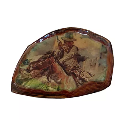 John Wayne Belt Buckle Wooden Movie Western Cowboy Vintage Unique • $27.89