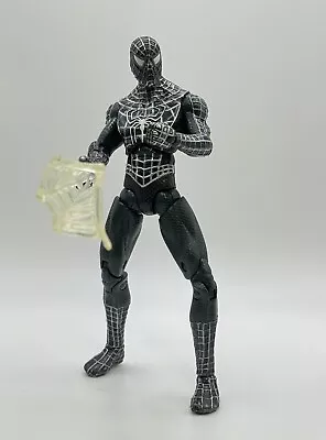 Marvel Legends SpiderMan 3 Sandman BAF Wave - Black Suit Spider-Man Loose Figure • $45.69