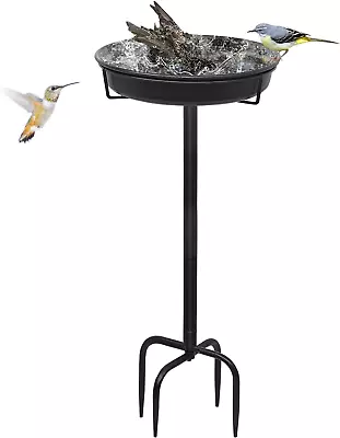 28In Freestanding Birdbaths Bowl Outdoor Free Standing Garden Bird Bath Bird Fe • $30.36