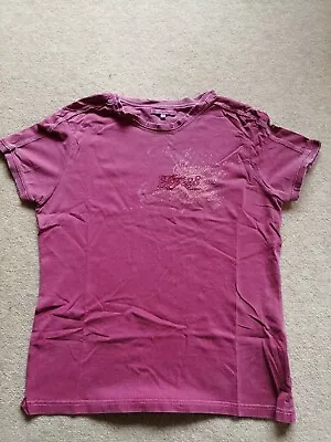 Fat Face T-shirt Size 14 Pink 100% Cotton • £4.99