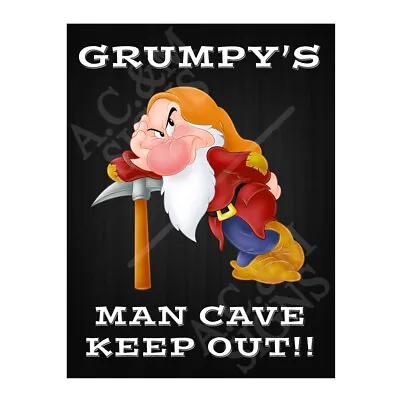 £3.95 • Buy Grumpy Man Cave Metal Signs Plaque Pub Home Bar Shed Garage Gift Dad Sign 2820