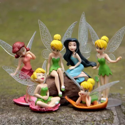 6 Pcs Flower Fairy Pixie Fly Wing Family Miniature Artificial Garden Ornament • £6.35