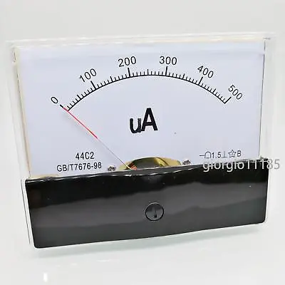  DC 500uA Class 1.5 Accuracy Analog Amperemeter Panel Meter Gauge 44C2 • $8.16