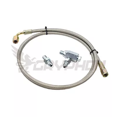 104cm Universal Oil Feed Line Kit 1/8  NPT To 4AN For Precision PTE Turbo T3 T4 • $47.22