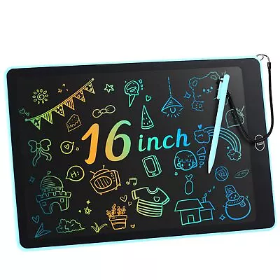 16 Inch LCD Writing Tablet For Kids AdultsColorful Drawing Pad Doodle Board Sch • $14.16