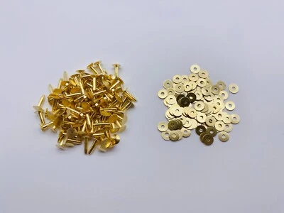 £24.90 • Buy 9mm Head Solid Brass Hose Saddlers Rivets/washer/setting Tool Leather Craft