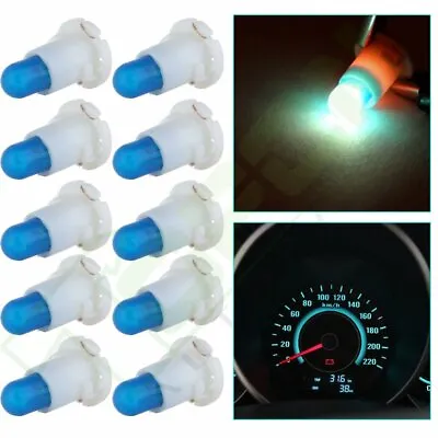 10Pcs T4 Neo Wedge Ice Blue Bulb Dash HVAC Climate Heater Control Light Lamp12mm • $8.79