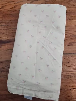 SIMPLY SHABBY CHIC Mint Green Pink Rose Floral Print QUEEN FLAT TOP SHEET • $29