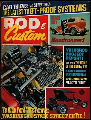 June 1968 Rod & Custom Magazine Volksrod Project '29 Highboy Kart Enduro • $8