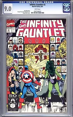 Infinity Gauntlet #2 - CGC Graded 9.0 (VF/NM)  1991 - Copper Age - Thanos • $99
