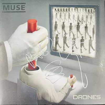 Muse Signed Album Drones Muse Autographed Record Matt Bellamy + Chris & Dominic • $699