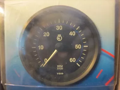 NEW VDO 85MM 6000 RPM Tachometer Boat Marine Black 333 504 LOTS More Listed • $49.95