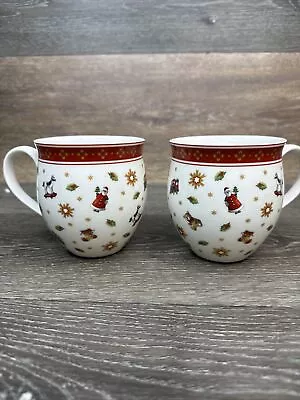 Villeroy & Boch Delight Mug Porcelain Holiday Collection Christmas~set Of 2 • $54.98