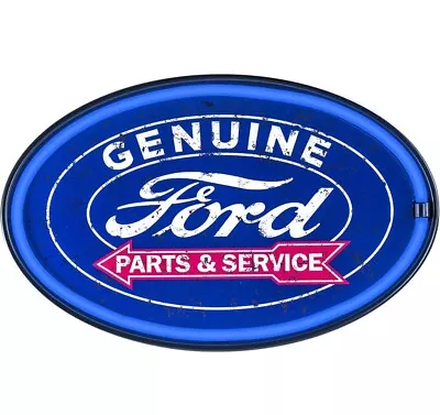 Ford Parts & Service Vintage Inspired LED Neon Sign Retro Wall Decor For The ... • $49.99