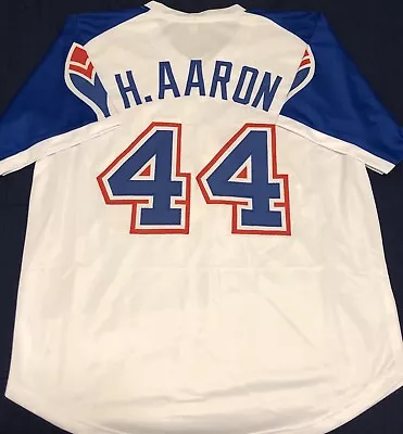 Hank Aaron Custom ATL Baseball Jersey Mens Size Large • $31.99