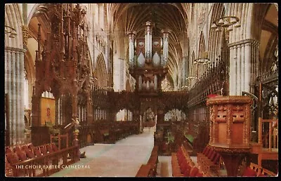 Choir Exeter Cathedral Devon J. Salmon Postcard • £3.90