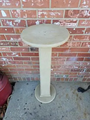 Vintage Oak Plant Stand Fern Pedestal Table Painted With Stone Paint • $119.99