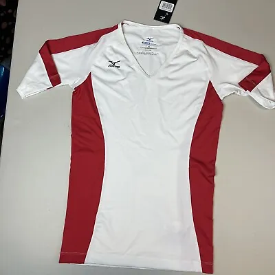 Mizuno Women’s Volleyball Jersey DryLite Red/White 3/4 Sleeve  Size -XS New • $12