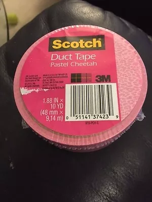 Scotch 3M Duct Tape Pink Cheetah 1.88  10YD New!!! • $2.75