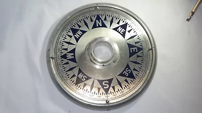 Vintage Aluminum Compass Card Navigational Direction Sailboat Yacht Boat • $19.99