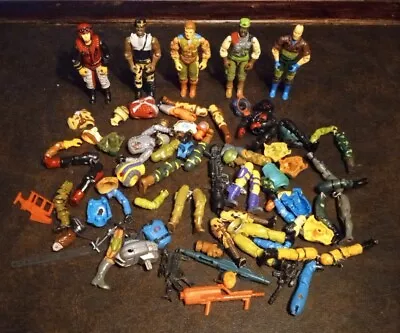 Vintage Lot GI JOE ACTION FIGURES WEAPONS  ACCESSORIES Parts Pieces  Fodder • $34.95