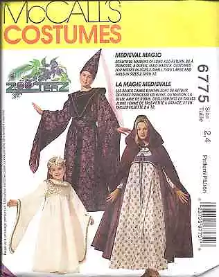 £4.75 • Buy 6775 UNCUT Vintage McCalls SEWING Pattern Medieval Dress Costume Halloween OOP