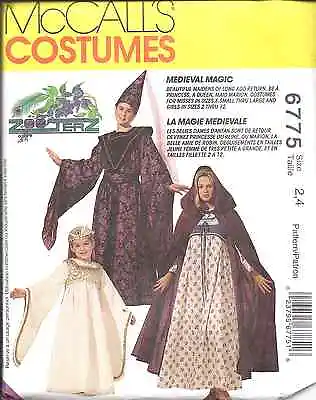 6775 UNCUT Vintage McCalls SEWING Pattern Medieval Dress Costume Halloween OOP • $4.89