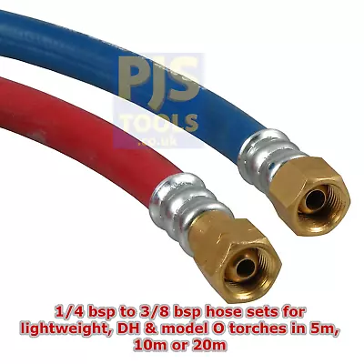 £58.50 • Buy Oxygen & Acetylene 1/4bsp Fitting 6mm Bore Gas Hose Sets Cutting Welding Hose