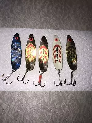 Lot Of 5 Vintage Mepps Syclops-3 Spoons Fishing Lures  26g. Made In France • $19.95