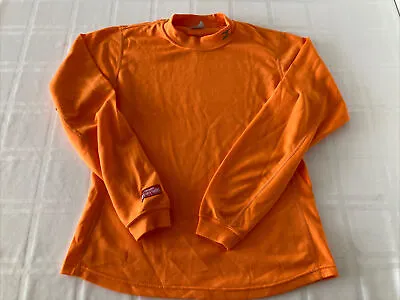 Mizuno Breath Thermo Womens Sz Medium Orange Long Sleeve Athletic Shirt TS2 • $25.99