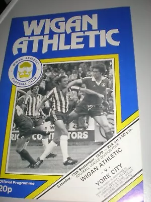 WIGAN ATHLETIC V YORK CITY15th SEPTEMBER 1979DIVISION 4.MINT CONDITION. • £2