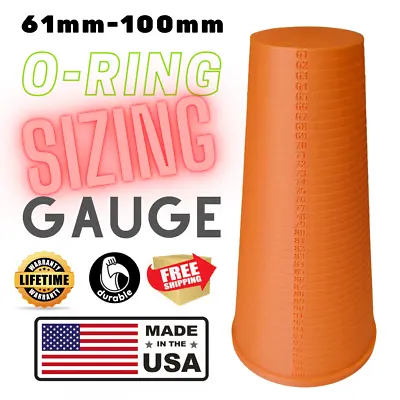 O-Ring Gauge Sizing Cone Measuring Tool 61mm-100mm Chart Lifetime Warranty • $31.91