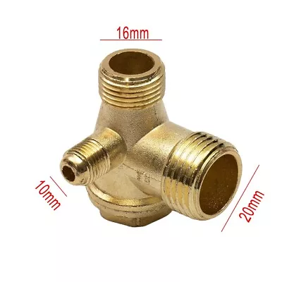 1/2x Air Compressor 3-Port Brass Male Threaded Check Valve Connector Tool Parts • $14.88