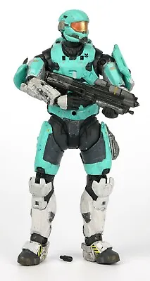 Halo Reach Custom Cyan Spartan Hazop W/ Weapon | Mcfarlane Toys Figure • £19.99