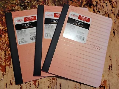 15 X Mead Five Star Wide Ruled Composition Book 100 Sheets Peach New • $24.97