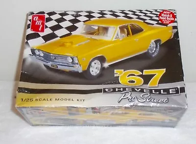 AMT '67 Chevelle Pro Street Model Car Kit - 1/25th Scale - Factory Sealed - Read • $14.99