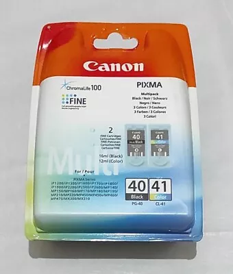 Canon Pixma MP190 MP210 MP220 MP450 MP460 MP470 Original Twin Pack Ink PG40 CL41 • £35