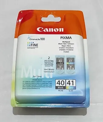 Genuine Canon Pixma MP190 MP210 MP220 MP450 MP460 MP470 Twin Pack Ink PG40 CL41 • £35