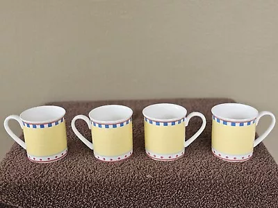 Set Of 4 Villeroy & Boch Twist Bea Fine China Switch Collection Coffee Cups • $52