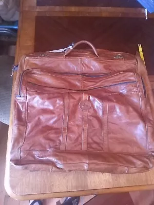 Vintage Gold Duck Leather Collection Mens Suit Bag Made In Mexico • $99