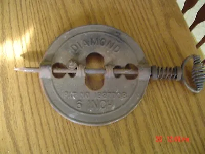 Vintag The Adams Co. Diamond Dubuque IA Cast Iron 6  Stove Pipe Damper & Spindle • $7.99