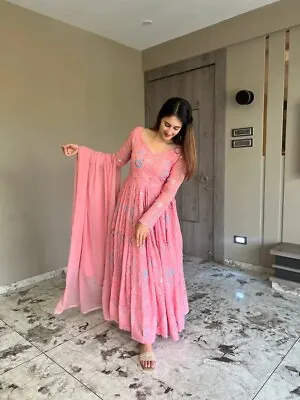 New Ready Made Anarkali Gown Indian Bollywood Party Wear Dress Kurta Dupatta Set • $99