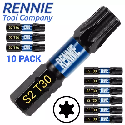 10 X T30 Torx 32mm Long Magnetic Impact Duty Screwdriver Drill Driver Bits TX30 • £7.99