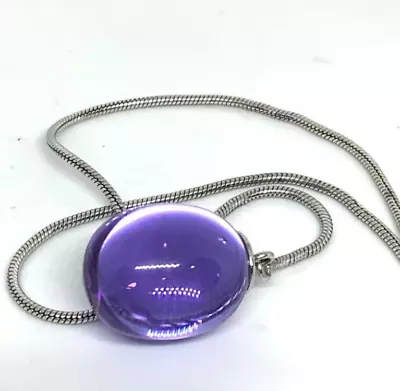 Baccarat Purple Tantasion Necklace 925 Sterling Silver • £135.11