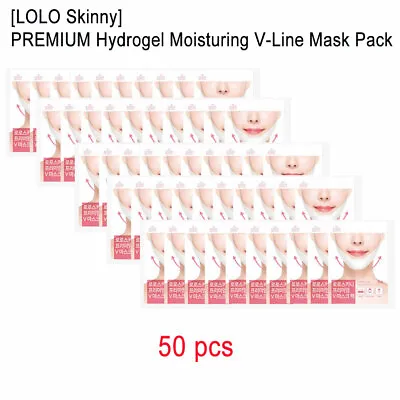 [LOLO Skinny] PREMIUM Hydrogel Moisturing V-Line Sheet Mask Pack 50 Pcs  • $78