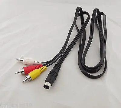 5ft S-Video 7 Pin Male To 3 RCA Plug AV Audio Video Adapter Cable PC Laptop TV • £3.16