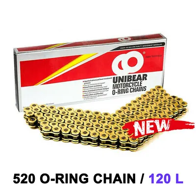 $53.95 • Buy Gold 520 120L CHAIN 120 LINKS O-RING MOTORCYCLE DUCATI 748 S 749 749S 750 SPORT