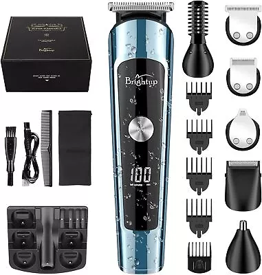 Men's All In 1  Beard Trimming Kit W/Electric Razor Hair Clippers Hair Trimmer • $30.99